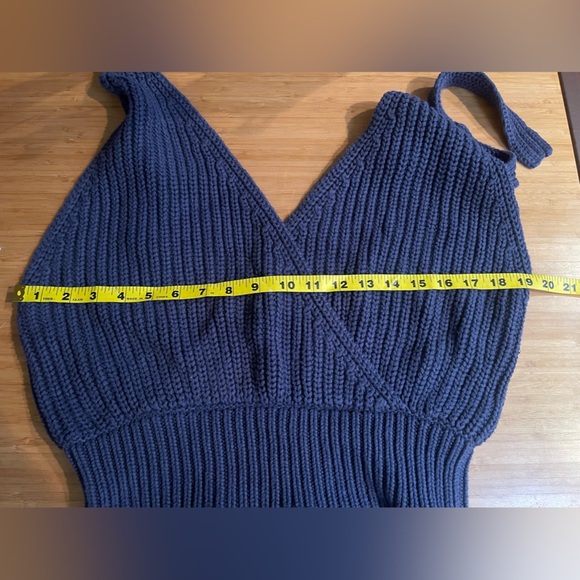 Nicholas Ribbed Knit Sweater Halter Mini Dress EUC - Picture 6 of 7